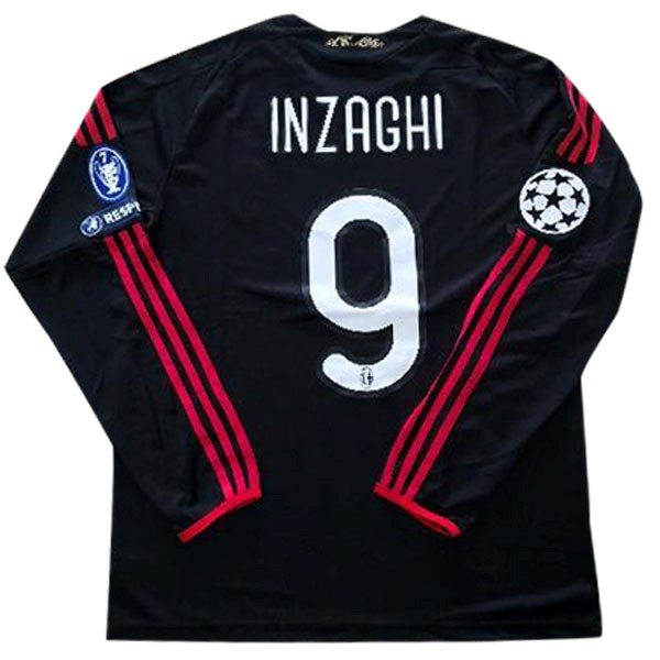 Camiseta Milan Inzaghi Tercera equipo ML NO.9 Retro 2009-10 Negro
